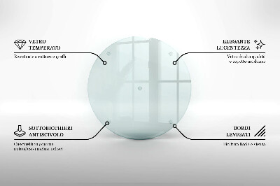 Glasplatte für Grabkerzen rund transparent