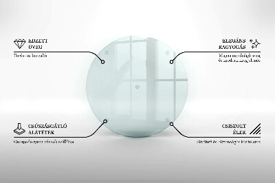 Glasplatte für Grabkerzen rund transparent