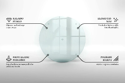 Glasplatte für Grabkerzen rund transparent