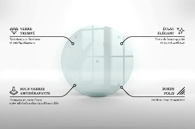 Glasplatte für Grabkerzen rund transparent