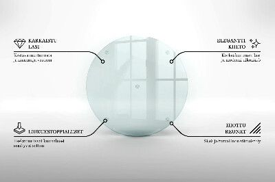 Glasplatte für Grabkerzen rund transparent