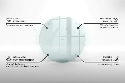 Glasplatte für Grabkerzen rund transparent