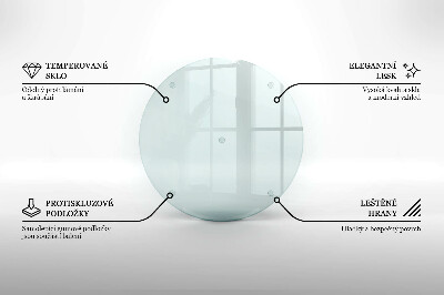 Glasplatte für Grabkerzen rund transparent