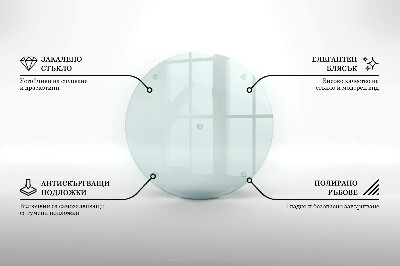 Glasplatte für Grabkerzen rund transparent