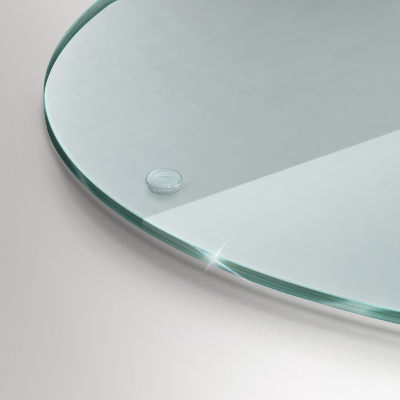 Glasplatte für Grabkerzen rund transparent
