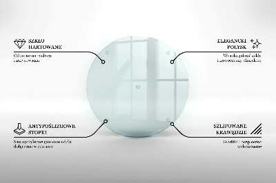Glasplatte für Grabkerzen rund transparent
