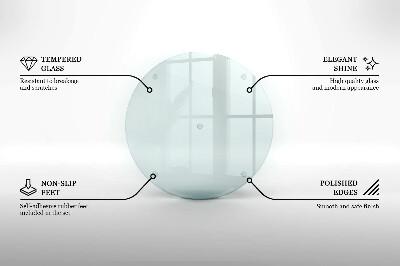Glasplatte für Grabkerzen rund transparent
