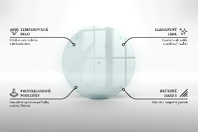 Glasplatte für Grabkerzen rund transparent