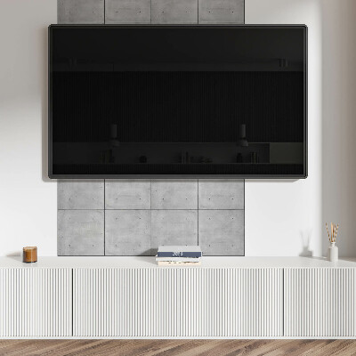 Rechteckige wandverkleidung innen Rohbeton im minimalistischen Stil
