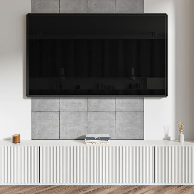 Rechteckige wandverkleidung innen Rohbeton im minimalistischen Stil