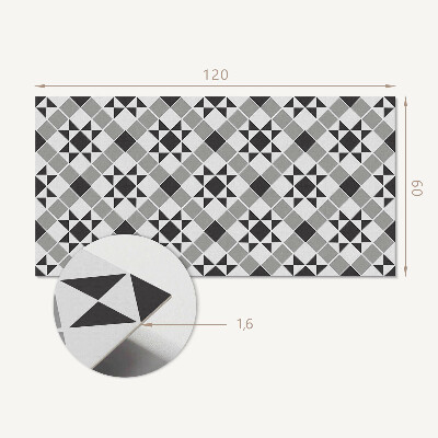 Rechteckige wandverkleidung innen Geometrisches Muster mit Sternmotiv