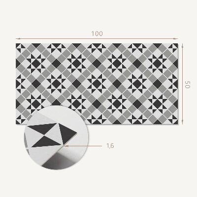 Rechteckige wandverkleidung innen Geometrisches Muster mit Sternmotiv