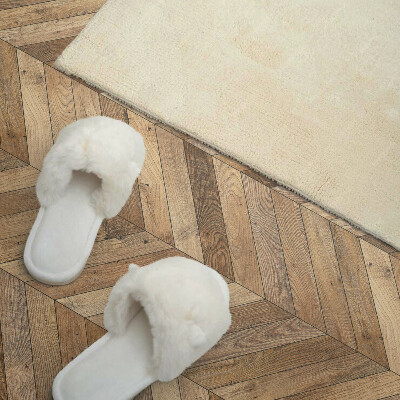 Rechteckige wandverkleidung innen Fischgrätenmuster aus Holz
