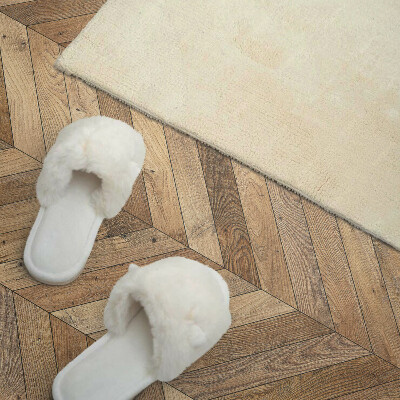 Rechteckige wandverkleidung innen Fischgrätenmuster aus Holz