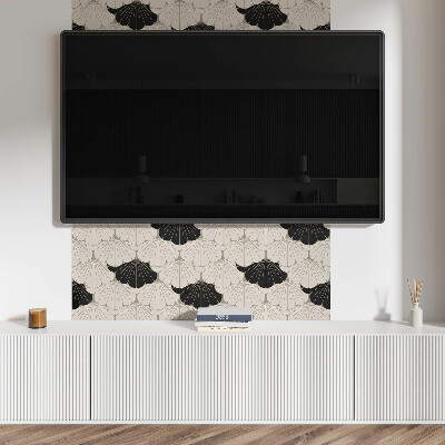 Rechteckige wandverkleidung innen Elegantes Blättermotiv