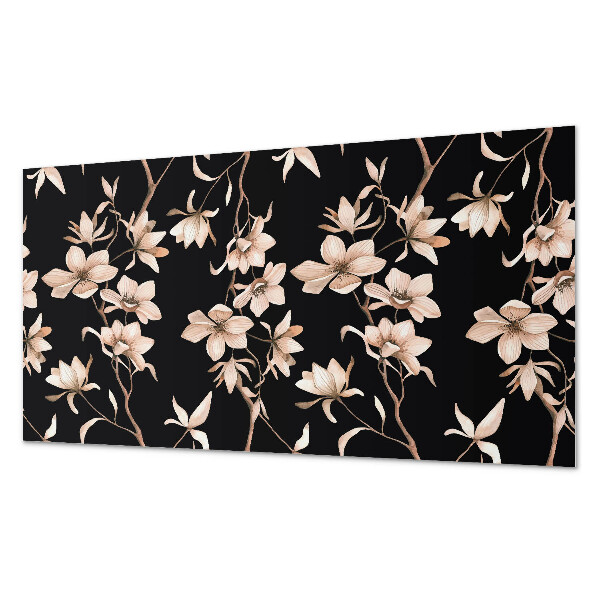 Rechteckige wandpaneel selbstklebend Blumenmotiv