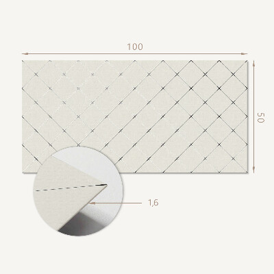 Rechteckige wandpaneel selbstklebend Rautenmuster im geometrischen Stil