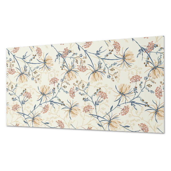 Rechteckige wandverkleidung innen Blumenmotiv