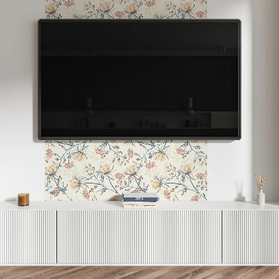Rechteckige wandverkleidung innen Blumenmotiv