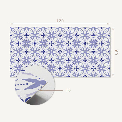 Rechteckige wandverkleidung innen Florales Geometriemuster