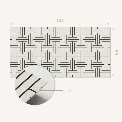 Rechteckige wandpaneel selbstklebend Kariertes geometrisches Motiv