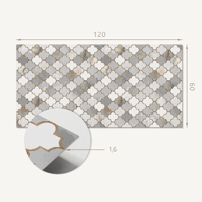 Rechteckige wandpaneel Mosaikformen im harmonischen Stil