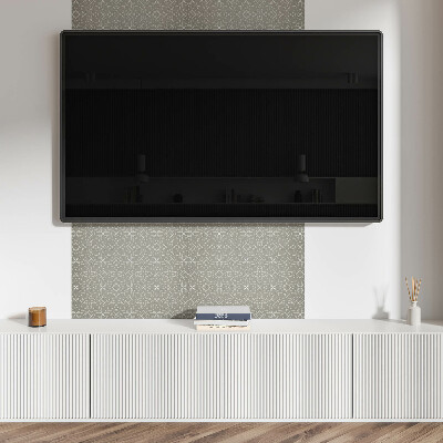 Rechteckige wandpaneel selbstklebend Blumenmuster im geometrischen Stil