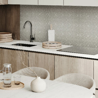 Rechteckige wandpaneel selbstklebend Blumenmuster im geometrischen Stil