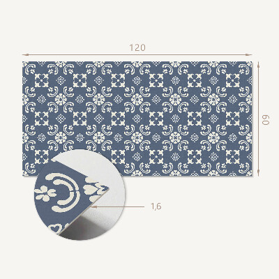 Rechteckige wandverkleidung innen Blumenmotiv mit Hintergrund