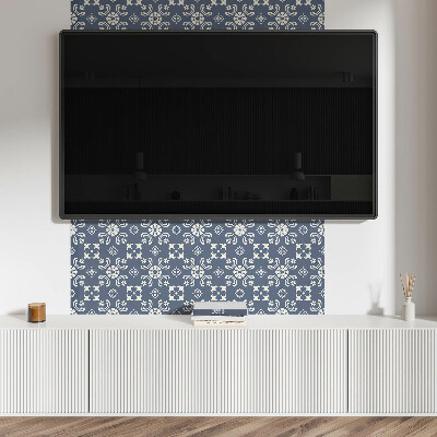 Rechteckige wandverkleidung innen Blumenmotiv mit Hintergrund