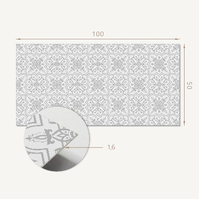 Rechteckige wandpaneel Blumenmuster mit dekorativen Details