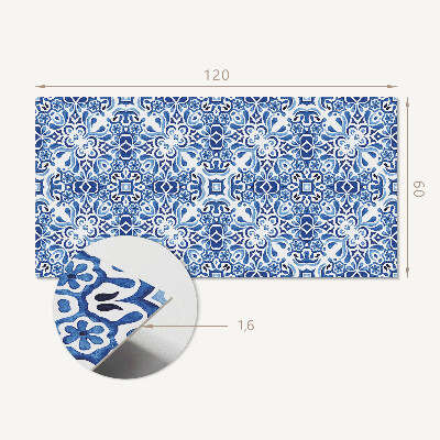 Rechteckige wandverkleidung innen Klassisches Blumenmotiv