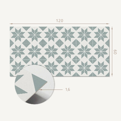 Rechteckige wandpaneel Florale Motive im geometrischen Stil
