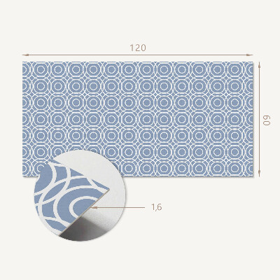 Rechteckige wandpaneel Kreismuster im geometrischen Stil