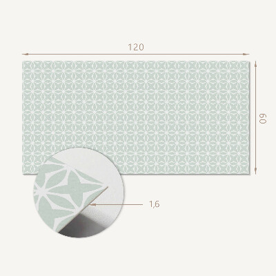 Rechteckige wandpaneel selbstklebend Blumenmuster in geometrischen Formen
