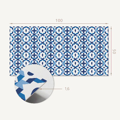 Rechteckige wandverkleidung innen Blumenmotiv in Geometrie