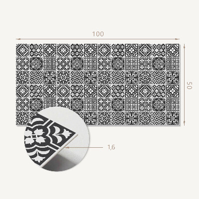 Rechteckige wandpaneel Geometrische Motive in Fliesen