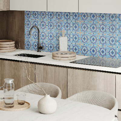Rechteckige wandpaneel selbstklebend Fliesenornamente im eleganten Stil
