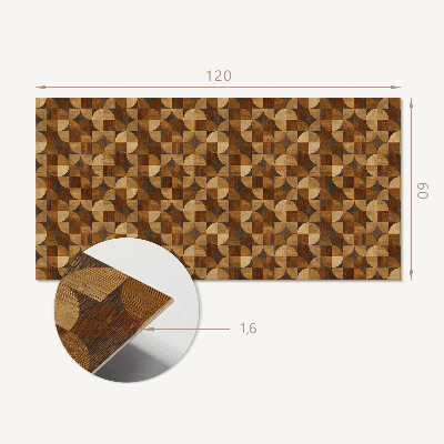 Rechteckige wandverkleidung innen Ein Muster, inspiriert von der Geometrie des Holzes