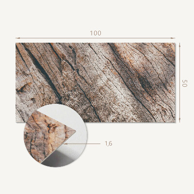 Rechteckige wandpaneel Holzmuster mit Zeichnungen