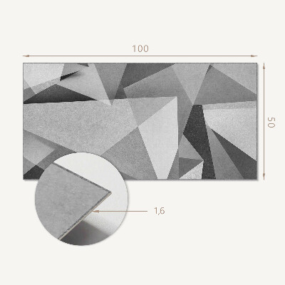 Rechteckige wandpaneel selbstklebend Abstraktes geometrisches Polygonmotiv