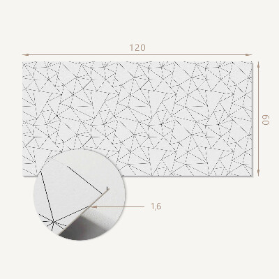 Rechteckige wandpaneel selbstklebend Linienmuster in geometrischer Form