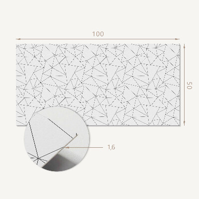 Rechteckige wandpaneel selbstklebend Linienmuster in geometrischer Form