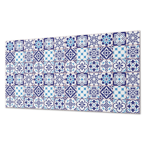 Rechteckige wandpaneel Mosaik mit floralen Details