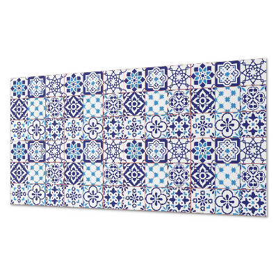 Rechteckige wandpaneel Mosaik mit floralen Details