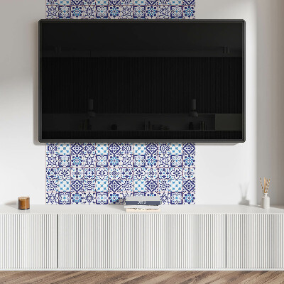 Rechteckige wandpaneel Mosaik mit floralen Details