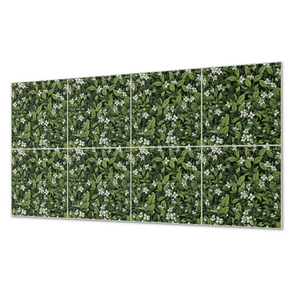 Rechteckige wandverkleidung innen Blumenarrangement mit Blättern