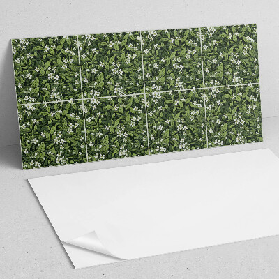 Rechteckige wandverkleidung innen Blumenarrangement mit Blättern