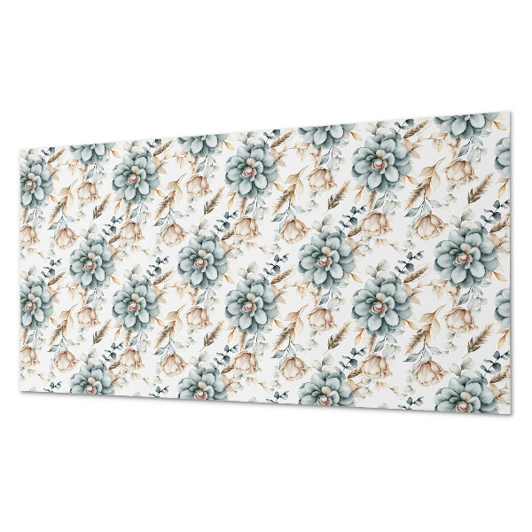 Rechteckige wandpaneel selbstklebend Blumenmotiv