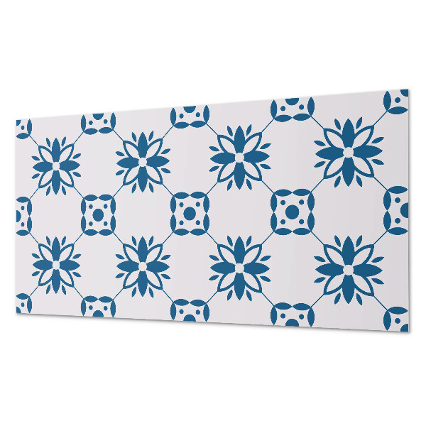 Rechteckige wandpaneel selbstklebend Blumenmotiv mit grünen Blättern